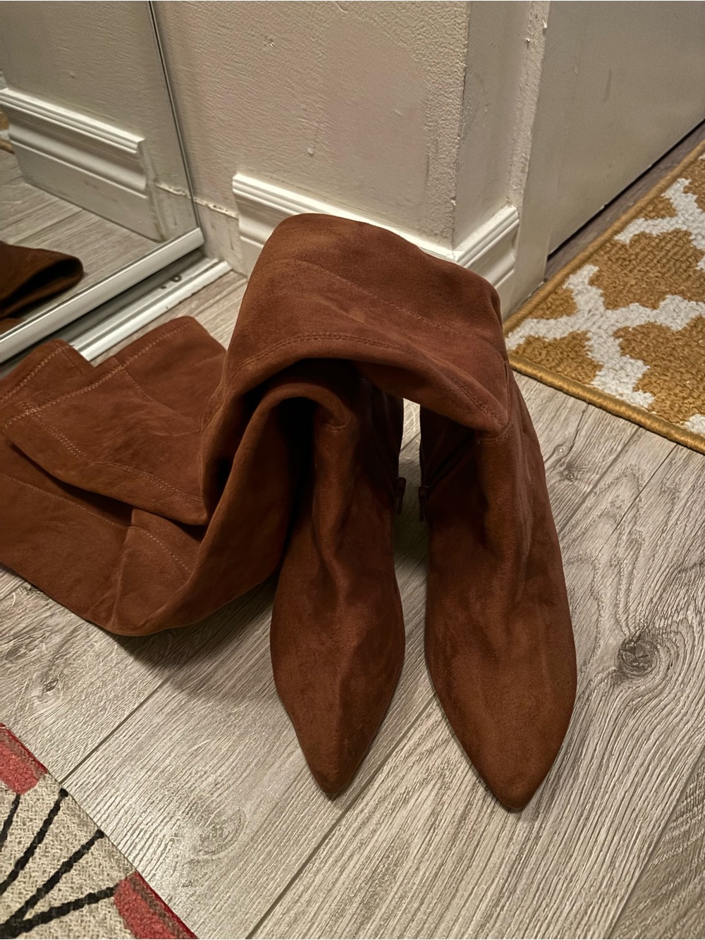 Steve Madden Brown Suede Over-the-Knee Pointed Boots